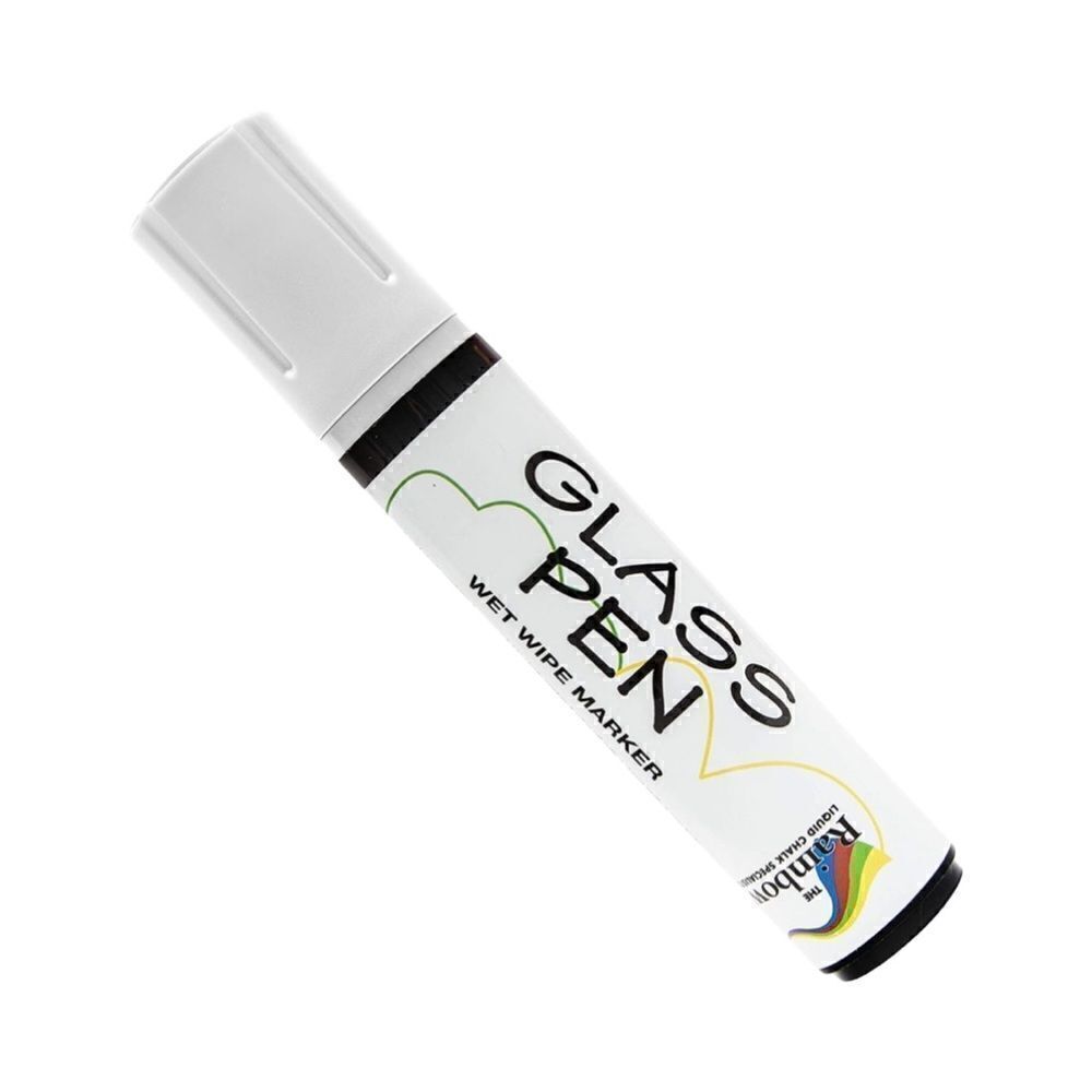2 Rainbow Chalk Specialists White Glass Pens 15mm Broad NWT